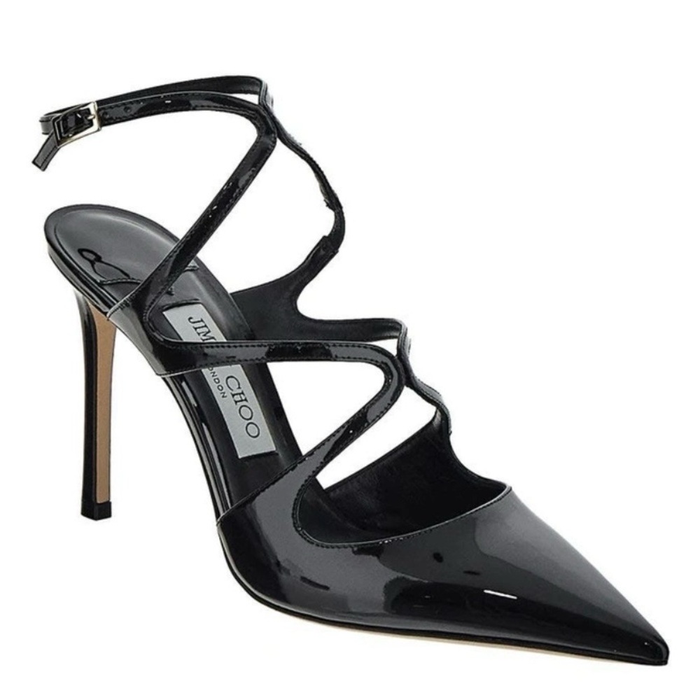 NIB Jimmy Choo Azia 95mm patent-finish leather pumps Size 41.5 US9.5